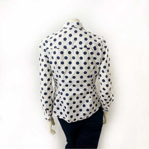 Boden Button Down The Classic White Navy Blue - Picture 6 of 8